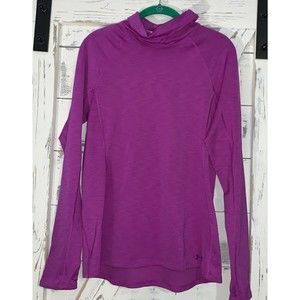 Under Armour Magenta Turtleneck Cold Gear Thumb Hole Long Sleeve Shirt Large NWT